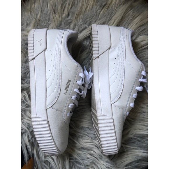PUMA WHITE SOFT FOAM SNEAKERS - Picture 3 of 9
